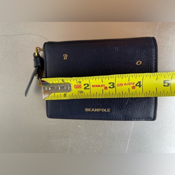 Beanpole Women’s Leather Card Wallet Purse Black with Zipper Charm - Picture 4 of 5